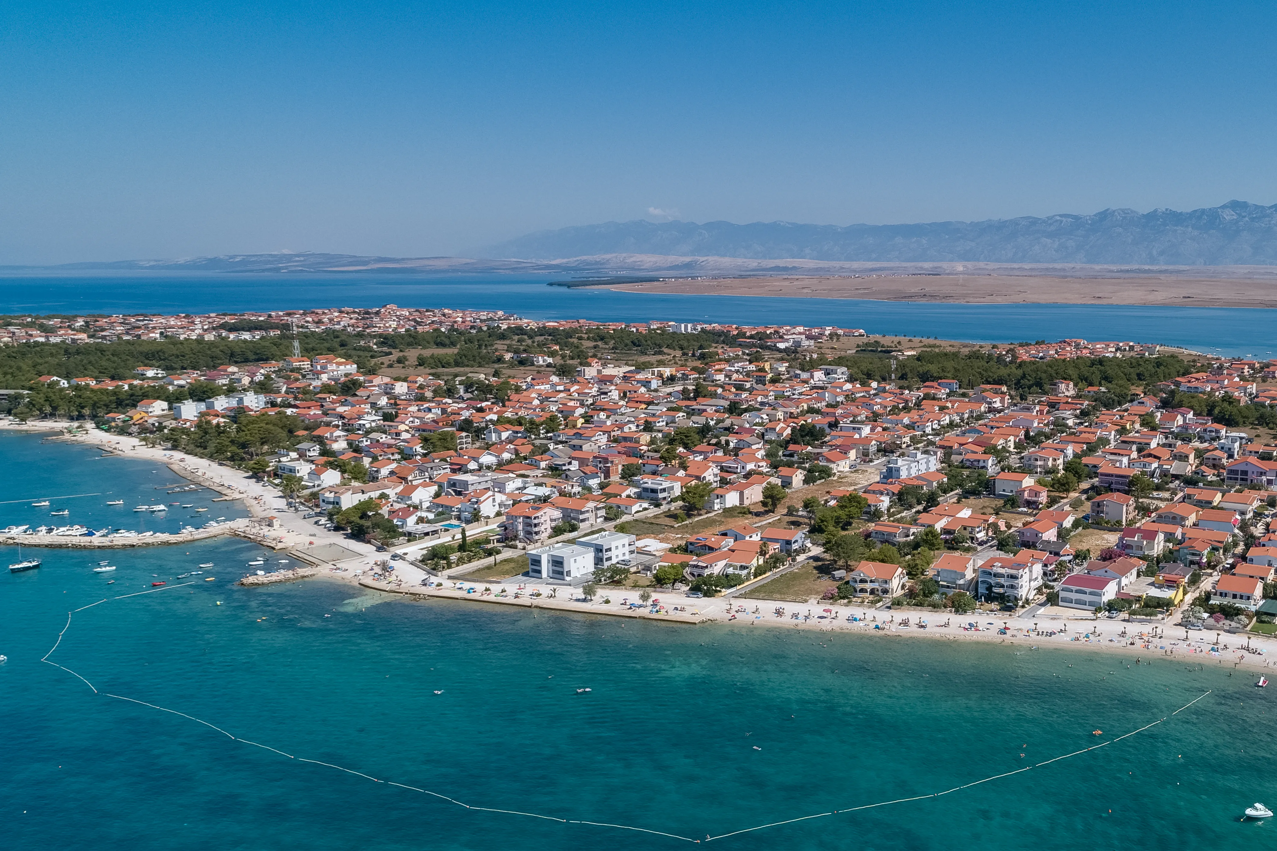 Vir from the air, the bay at Miljkovica along the near shore