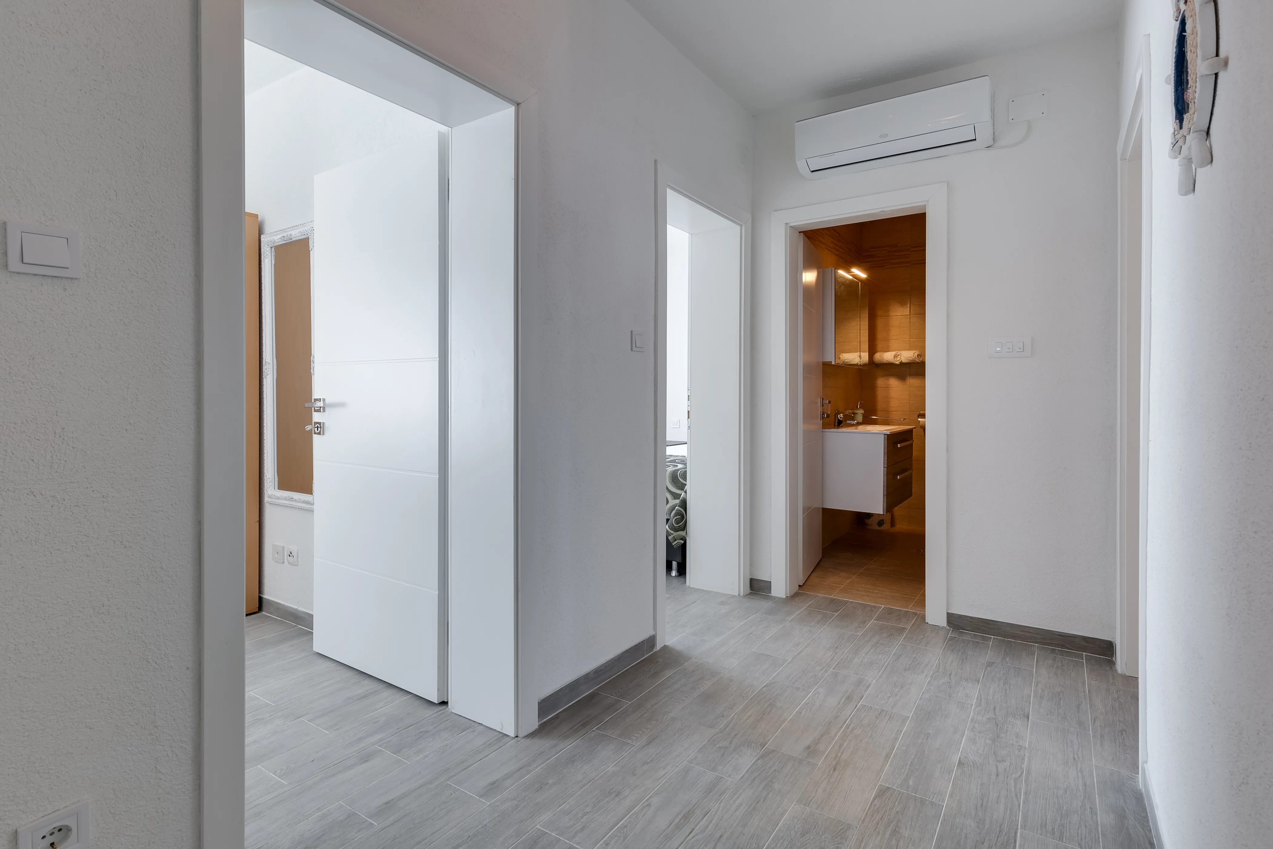 Hallway of the three bedroom apartment
