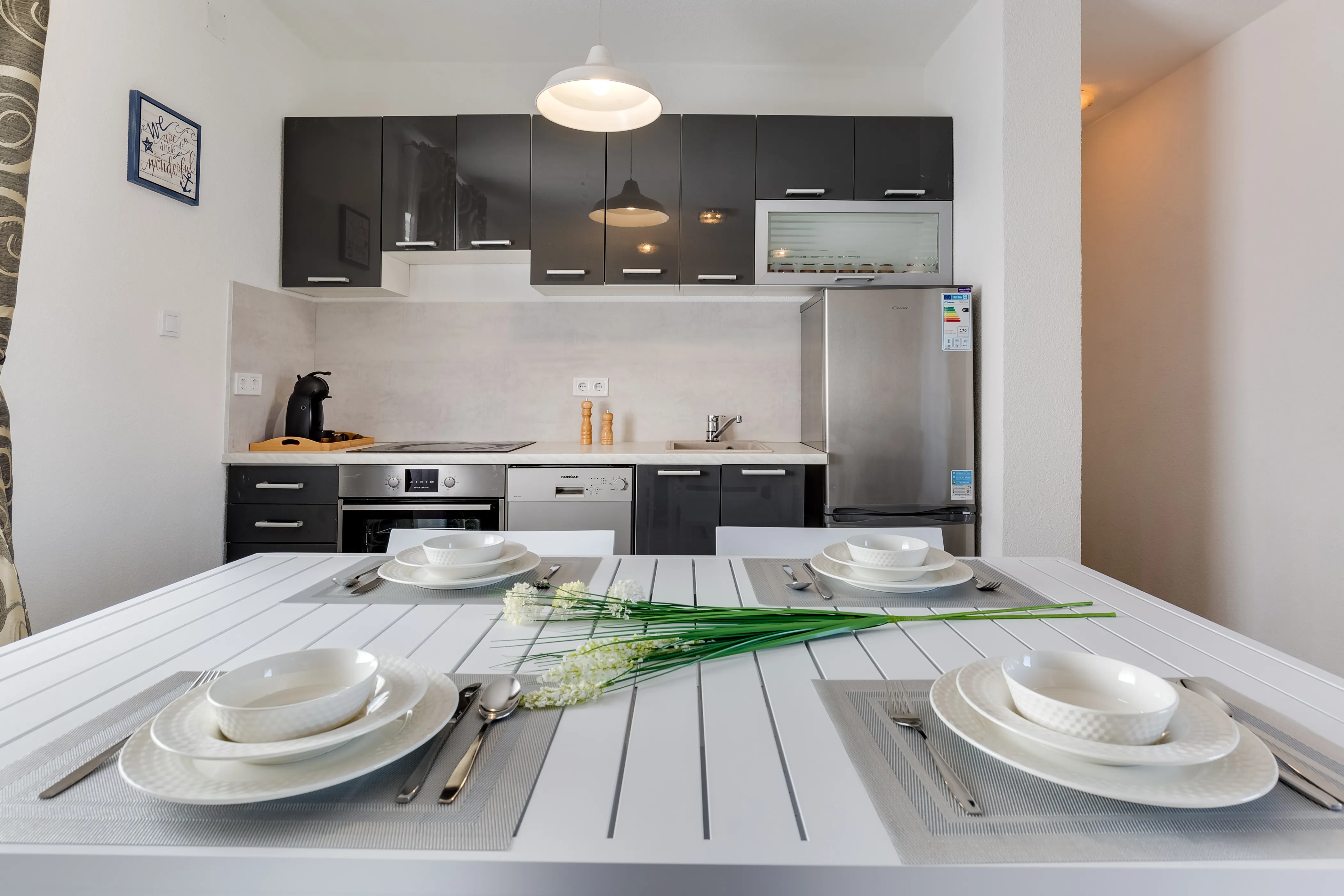 Kitchen of the three bedroom apartment