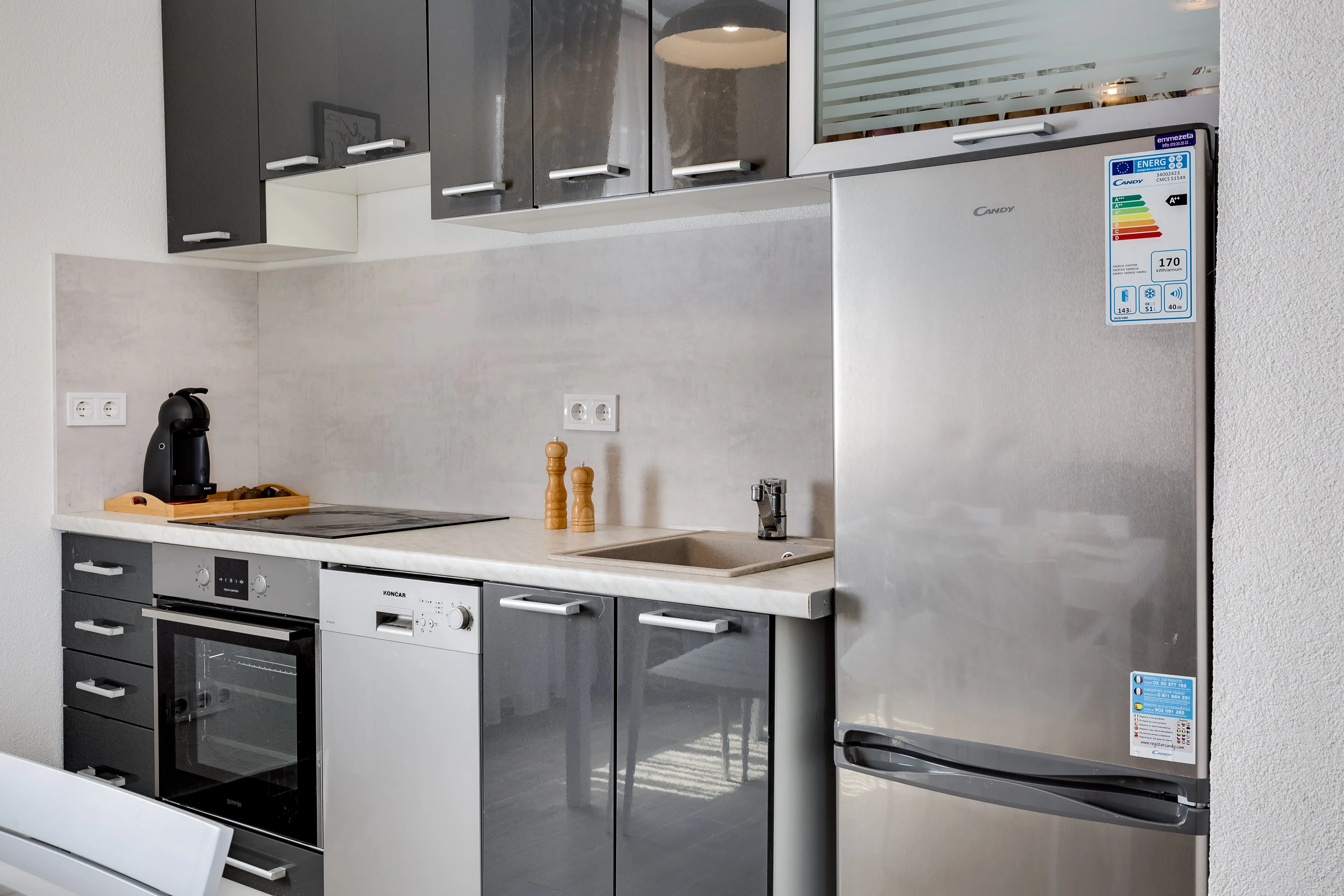 Kitchen of the three bedroom apartment