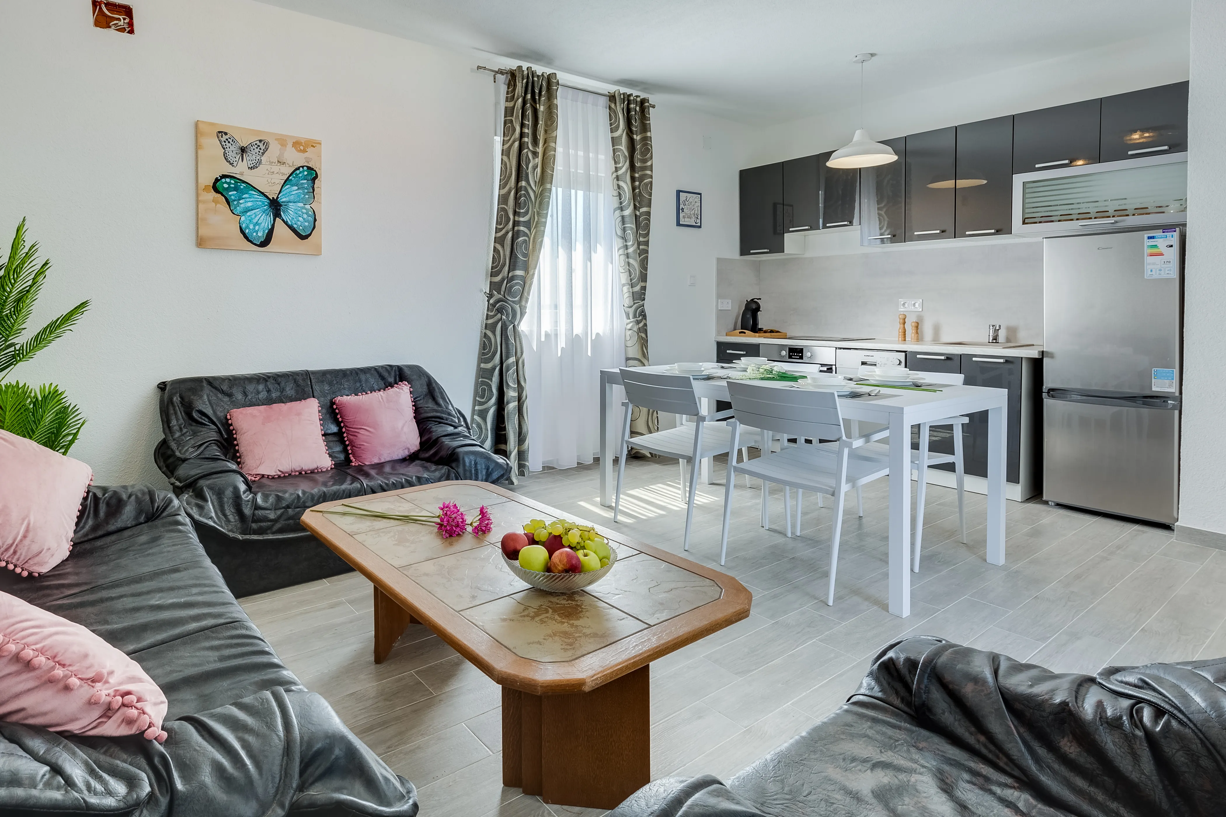 Living room of the three bedroom apartment